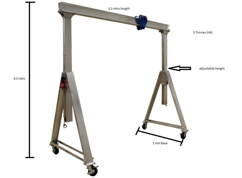 2.5t Mini Simple Gantry Crane with Good Package