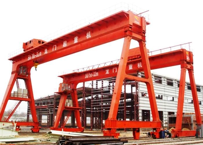 Cabin Control Double Girders Rail Traveling Gantry Crane