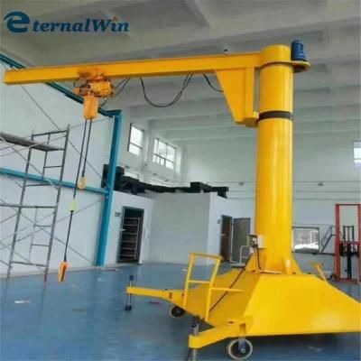 Potable Mobile 3ton Jib Crane with Electric Hoist Price