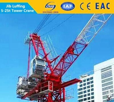 12t Luffing Jib Tower Crane with Max Jib 50m