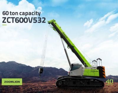 Zoomlion Brand Zct600V532 60 Ton Telescopic Crawler Crane
