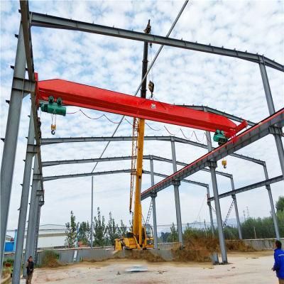 Wire Rope Hoist 5ton Single Beam Overhead Bridge Crane for Warehouse