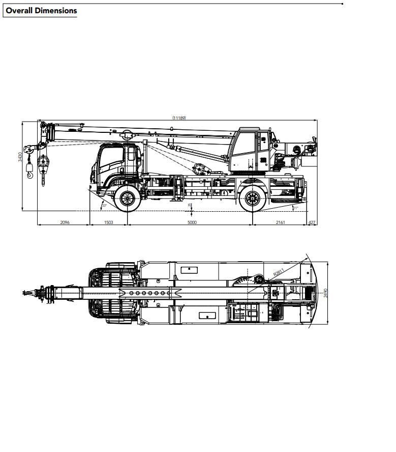 12t 12 Ton Stc120c Truck Mobile Crane