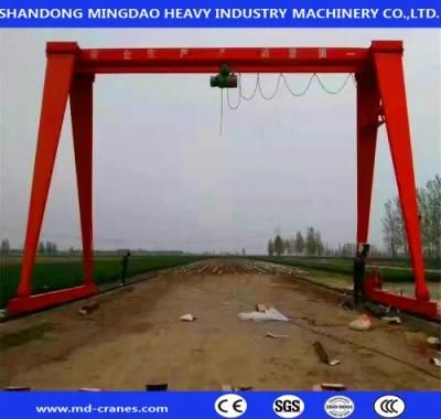 Mingdao 5t 10t 15t 20t Single Girder Gantry Crane with Electric Hoist