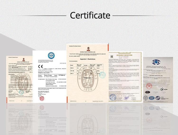 Luffing High Quality Tower Crane with Ce Certificate