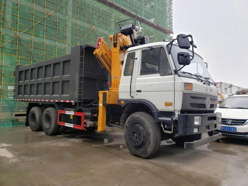 Low Price Dongfeng Tianlong Cargo Truck Mounted Crane 12 Ton Truck Crane for Sale