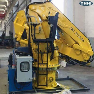 3ton Marine Ship Deck Hydraulic Knuckle Boom Marine Crane