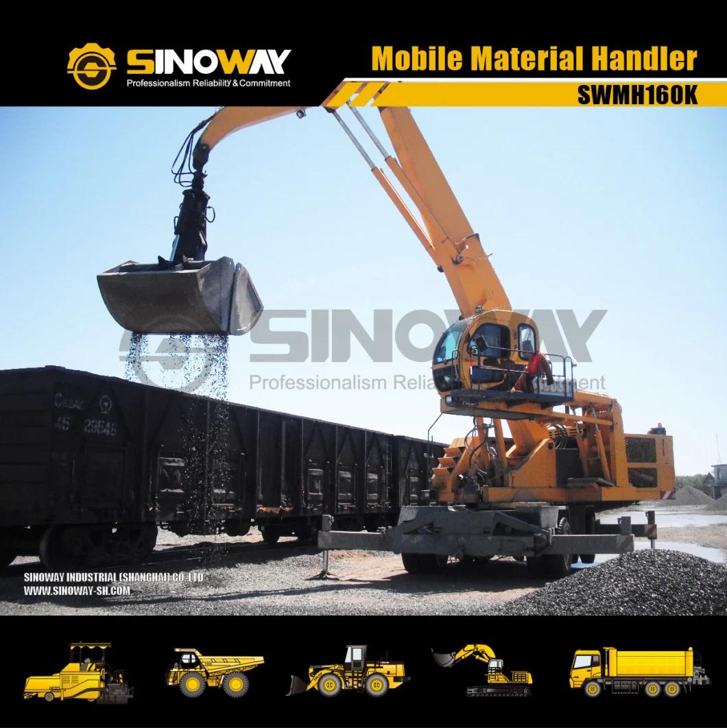 Wheeled Material Handling Equipment Knuckle Boom Grabbing Crane for Sale