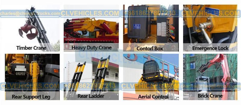 Customized Crane Size Mobile Truck Crane Pickup Lifting Cargo Crane Truck