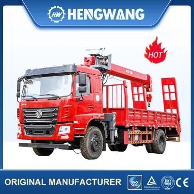Hydraulic Pickup 8tons Flatbed Truck Mounted Crane