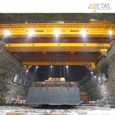 80t Fem Standard Double Girder Overhead Crane for Hydropower Station