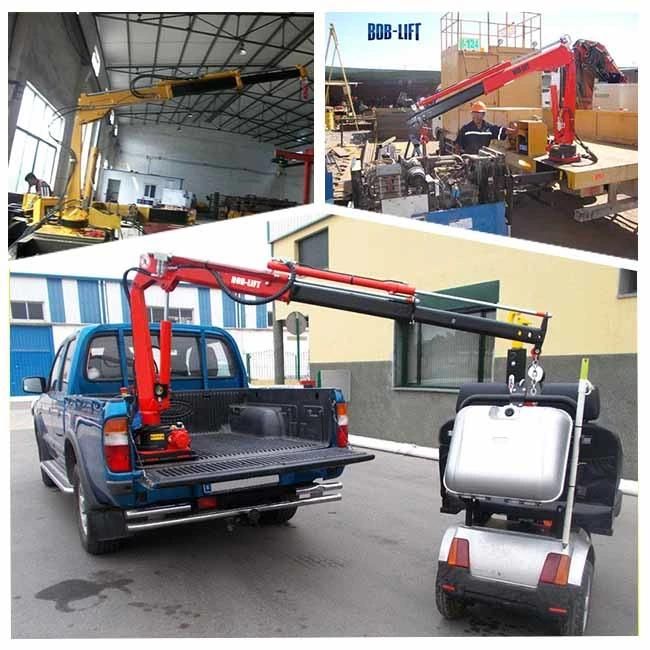 Mini 800kg Hydraulic Mobile 12V Electric Winch Pickup Truck Crane