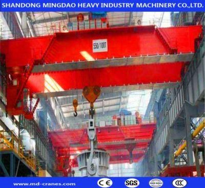 100ton 300ton 500ton Metallurgy Double Girder Overhead Crane for Fountry Industry with High Temperature