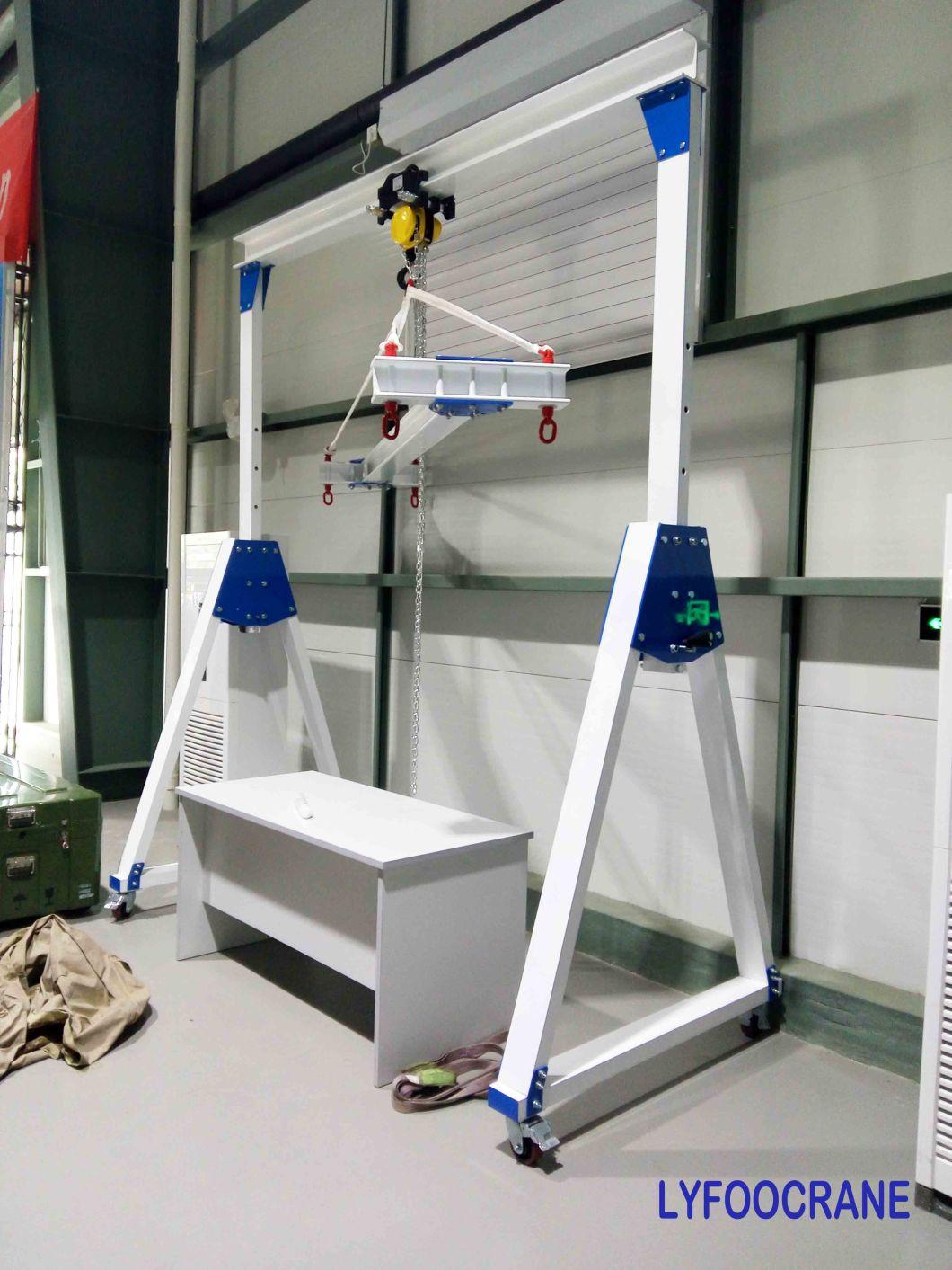 Aluminum Portable Manual Gantry Crane. Foldable Superlight Crane