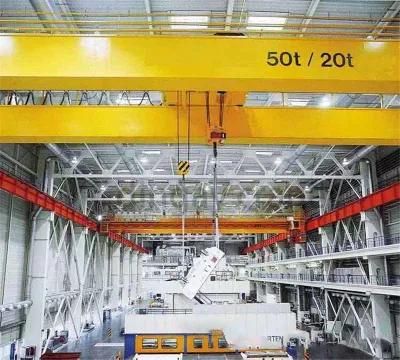 Dy Ld Lh Qd Good Quality 20ton 30ton 40ton 80ton 200ton European Single Double Girder Overhead Bridge Crane Hanging