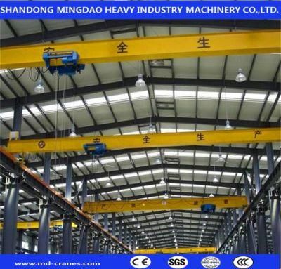 China Manufacturer 1 2 3 4 5 6 7 7.5 8 10 15 20 Ton European Type Low Headroom Hoist Single Girder Beam Overhead Bridge Crane