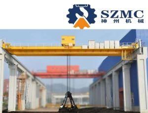 Industrial Overhead Outdoor 30t 5t Qz Double Girder Grab Overhead Crane Price