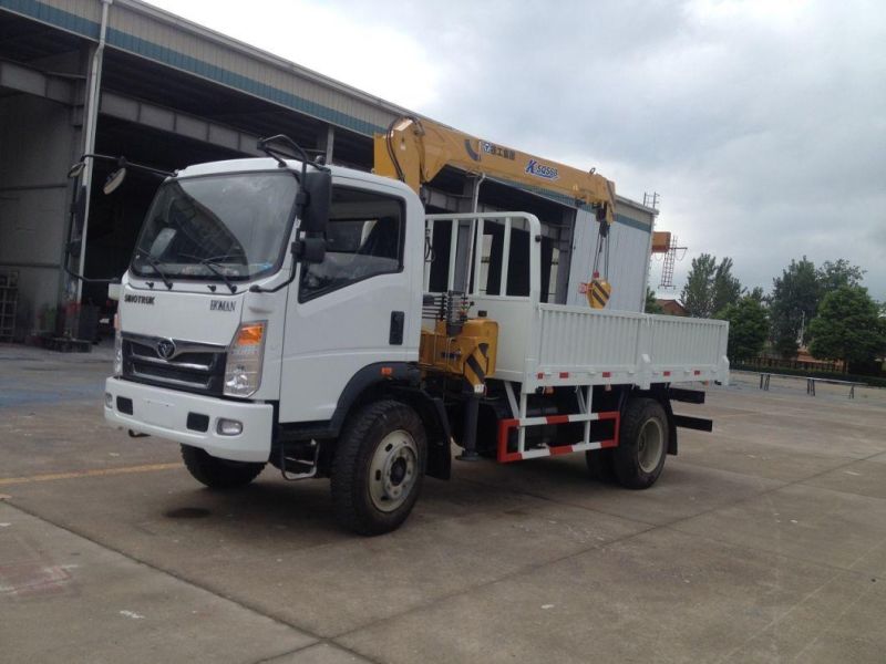 Sintruck Homan 6 Wheels 8tons Truck with Crane 3tons