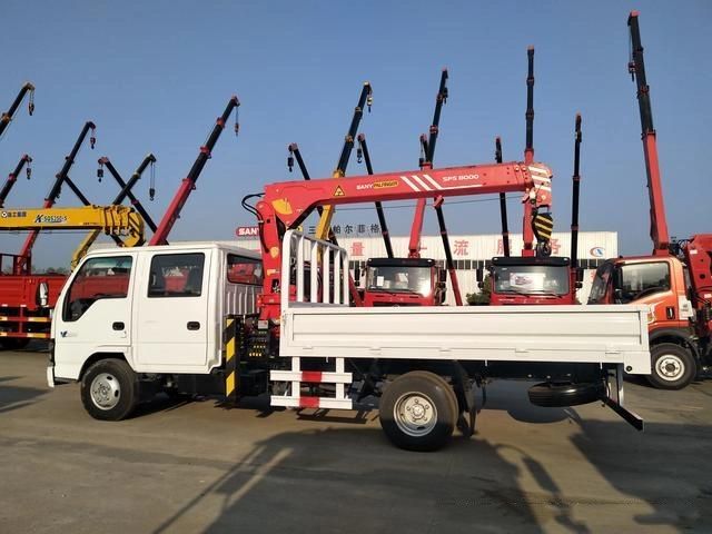 Isuzu Npr 3.2tons Stright Arm Truck with Crane Mobile Truck Crane
