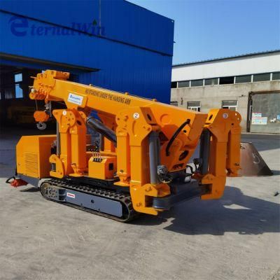 Telescopic Booms Portable Mobile Electric Hydraulic Crawler Spider Crane with Fly Jib