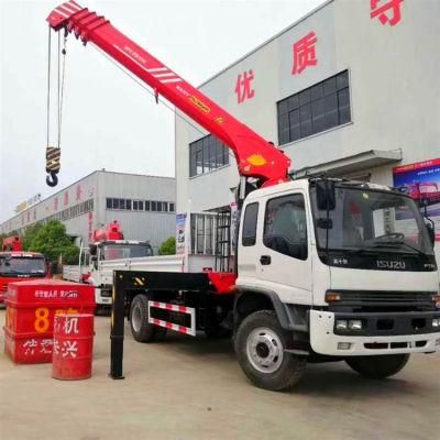Isuzu 10tons 10t Mobile Truck From China Manufacturer with High Lifting Height Lift The Truck with Truck with Crane Lorry-Mounted Crane