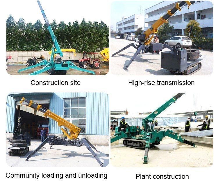 China Sell 9m Boom Length Construction Spider Crane 3000kg Mobile Crawler Mini Spider Crane with CE Certificate