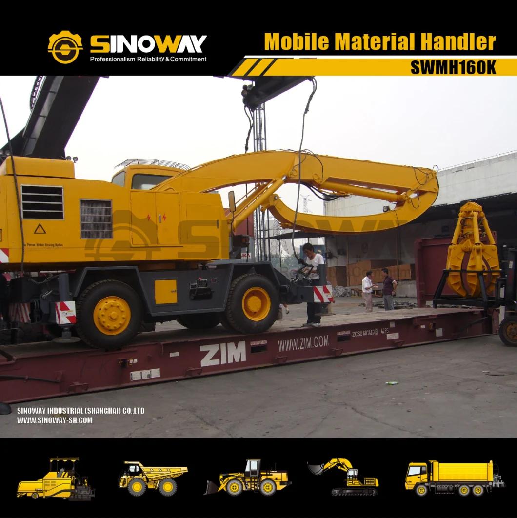 Wheeled Material Handling Equipment Knuckle Boom Grabbing Crane for Sale