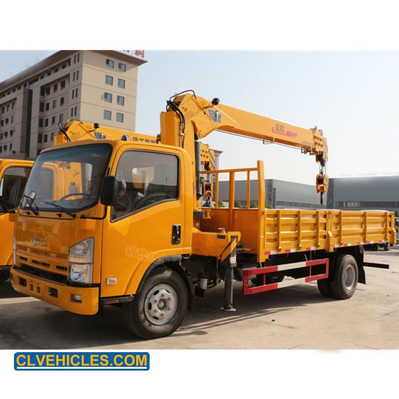 Elf 4X2 Telescoping Boom Hydraulic Crane with 10 Ton Boom Truck Crane Truck-Mounted Crane