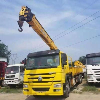 Used 8t Truck Mounted Crane Euro 3 6*4 HOWO Chassis Left Hand Driving Truck Crane
