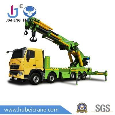 HBQZ Factory 130 ton 4m knuckle boom truck mounted crane strong for sinotruck