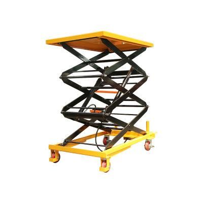 Cheap 500 Mobile Folded 300kg Hydraulic Platform Semi Electric Scissor Lift Table