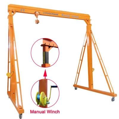 2000kg Mobile Gantry Crane with Height Adjustable