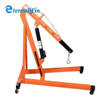 2ton Manual Hydraulic Foldable Shop Crane Folding Shop Hoist Crane Manual Hydraulic Engine Lifting Hoist Crane