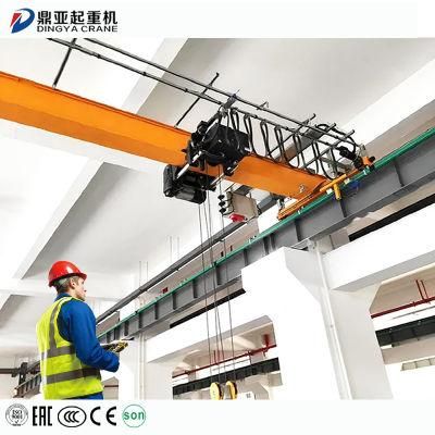 Dy Top Selling 20ton 50ton Lh Double Girder with Wireless Remote Hoist Control Overhead Crane Price
