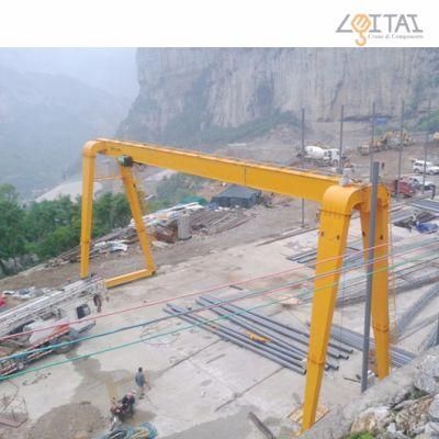 Fem Standard 16t Box Type Single Girder Gantry Crane with Electric Hoist