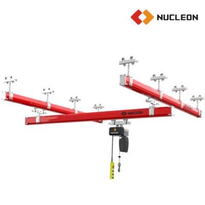 100 Kg - 500 Kg Light Weight Monorail Crane with Electric Hoist Trolley System