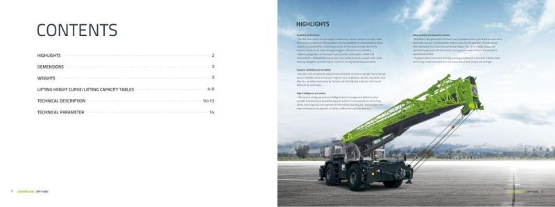 Zoomlion Zrt1100d533 110 Ton Rough Terrain Crane