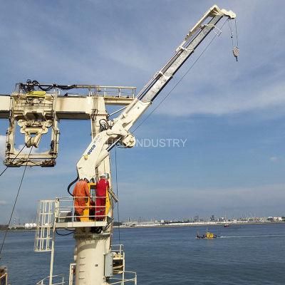 Ouco Folding Telescopic Boom Marine Crane for Marine Ships