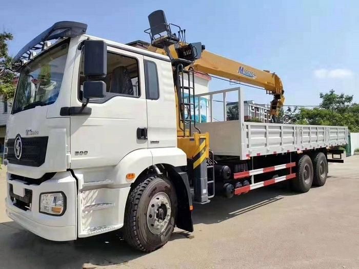 Shacman 6X4 Heavy Duty 10 Wheels Hydraulic Crane Lifting Truck with Mounted with 12t 14t Knuckle Boom Crane 7t 8tons Folded Arm Crane Truck