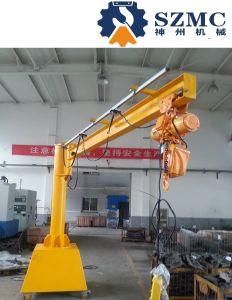 Bz Type Pillar Moveable Small Mounted Cantilever Jib Crane with Wheels