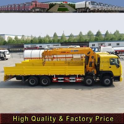 Sinotruk HOWO 8X4 336HP Cargo Truck Mounted 10ton Crane