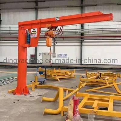 Dy High Quality 500kg 1000kg 180 Degree 360 Degree 0.5 1 2 3 5 6 10 Ton Industrial Small Stationary Floor Mounted Jib Crane