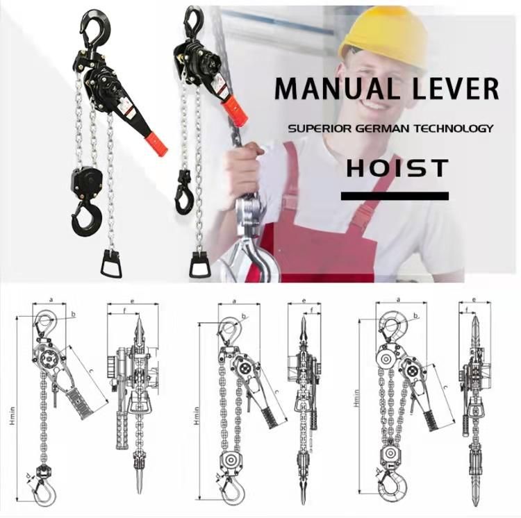 CE Approved 3 Ton Chain Hoist Lever Chain Pulley Block