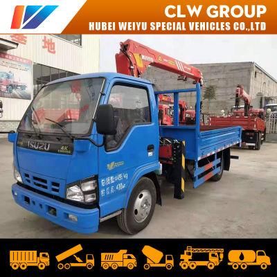 High Quality Isuzu Customized 3 Ton 4 Ton 5 Ton Crane Truck 4X2 Lift Loader