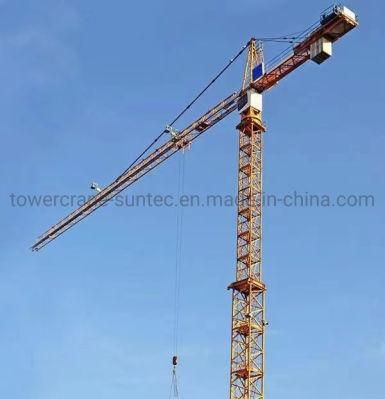 Suntec Construction Tower Crane Qtz63 Tower Crane Load 6 Tons Jib 50 Meters Fixed Tower Crane