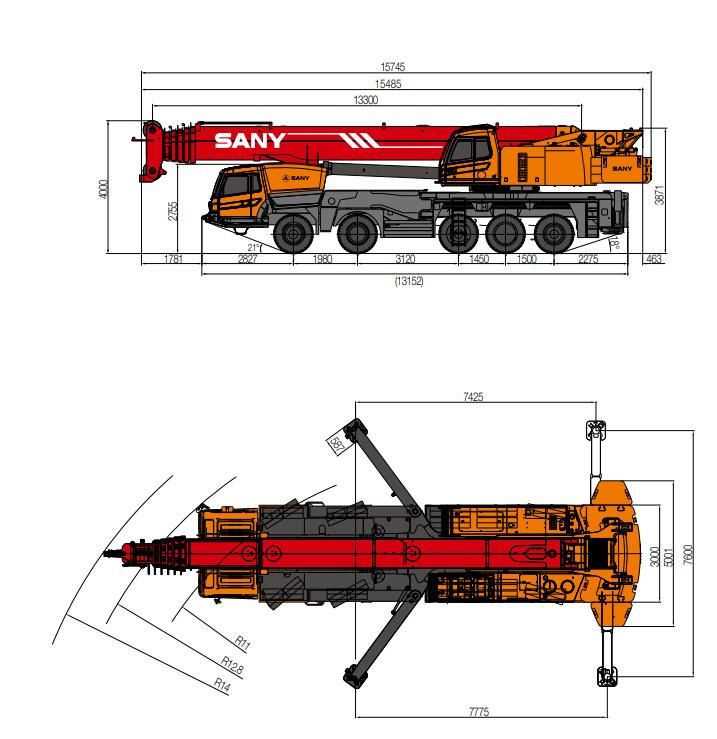 Top Brand Price Stc1300c 130t 130 Tons Truck Mobile Crane with Competitive Price