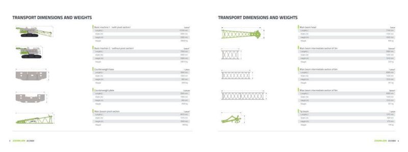Zoomlion Zcc550V New Product 55 T Crawler Crane with Lattice Boom