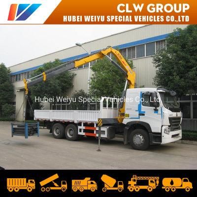 Sinotruk HOWO 6*4 Truck Mounted with 6.3t Knuckle Boom Crane 7t 8tons Folded Arm Crane Truck