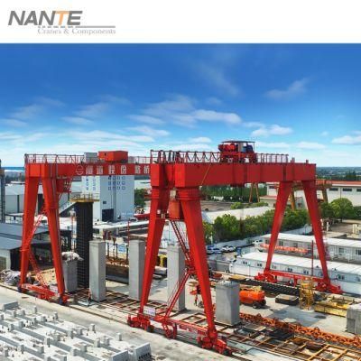 10t~300t DIN Standard Double Box Girder Gantry Crane with Open Winch for Heavy Industry