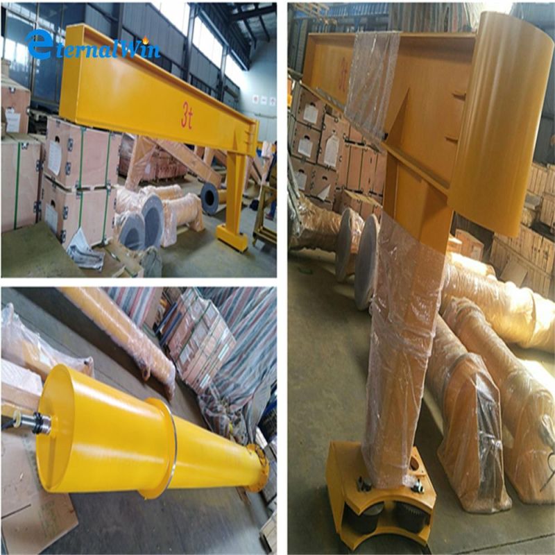 Electric Hoist Travelling 5 Ton Wall Mounted Bracket Slewing Jib Crane with Anti Derailment Device